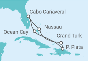 Itinerario del Crucero Bahamas - MSC Cruceros