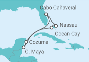 Itinerario del Crucero Bahamas, México - MSC Cruceros