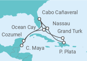 Itinerario del Crucero Caribe Completo - MSC Cruceros