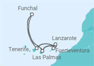 Itinerario del Crucero Islas Canarias - Costa Cruceros