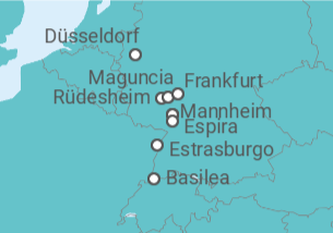 Itinerario del Crucero Alemania, Francia - Riverside