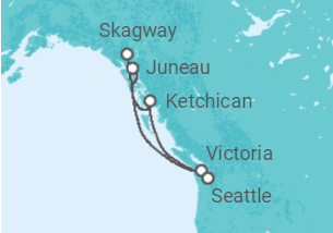 Itinerario del Crucero Alaska - Princess Cruises