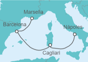 Itinerario del Crucero España, Italia - Costa Cruceros