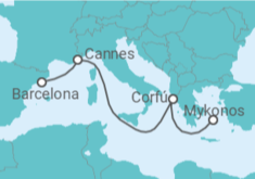 Itinerario del Crucero Francia, Grecia - Norwegian Cruise Line