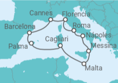 Itinerario del Crucero Francia, Malta - Norwegian Cruise Line