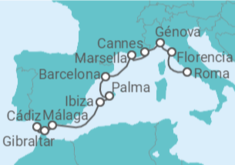 Itinerario del Crucero España - Norwegian Cruise Line