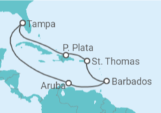 Itinerario del Crucero Aruba, Barbados, Islas Vírgenes - Eeuu - Norwegian Cruise Line