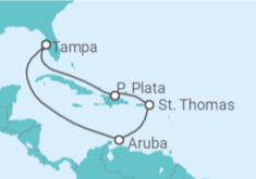 Itinerario del Crucero Islas Vírgenes - Eeuu, Aruba - Norwegian Cruise Line