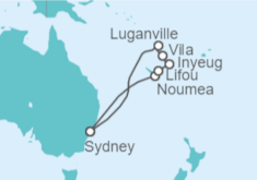 Itinerario del Crucero Nueva Caledonia, Vanuatu - Princess Cruises