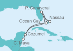 Itinerario del Crucero Bahamas, USA, México TI - MSC Cruceros