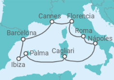 Itinerario del Crucero Italia, España, Francia - Norwegian Cruise Line