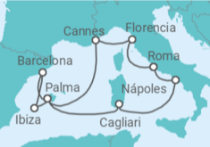 Itinerario del Crucero Italia, España, Francia - Norwegian Cruise Line