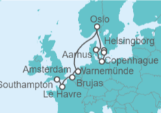 Itinerario del Crucero Francia, Bélgica, Holanda, Noruega, Dinamarca, Alemania - Norwegian Cruise Line