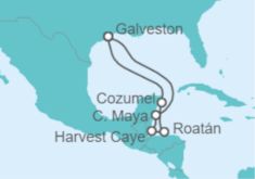 Itinerario del Crucero Honduras, México - Norwegian Cruise Line