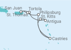 Itinerario del Crucero Islas Vírgenes - Reino Unido, Antigua Y Barbuda, Santa Lucía, Saint Maarten, Islas Vírgenes - Eeu... - Norwegian Cruise Line