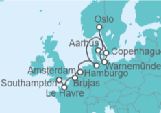 Itinerario del Crucero Francia, Bélgica, Holanda, Alemania, Dinamarca - Norwegian Cruise Line