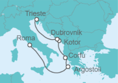 Itinerario del Crucero Grecia, Montenegro, Croacia - Cunard
