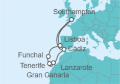 Itinerario del Crucero Islas Canarias - Cunard