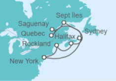 Itinerario del Crucero Canadá - Cunard
