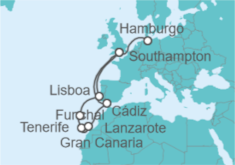 Itinerario del Crucero Islas Canarias - Cunard