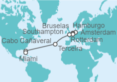 Itinerario del Crucero Holanda, Bélgica, Reino Unido, USA - Cunard