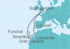 Itinerario del Crucero Islas Canarias - Cunard