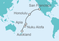 Itinerario del Crucero USA, Samoa, Nueva Zelanda - Cunard