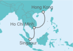 Itinerario del Crucero Vietnam, Singapur - Cunard