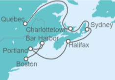 Itinerario del Crucero Canadá, USA - Norwegian Cruise Line