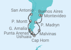 Itinerario del Crucero desde San Antonio (Santiago de Chile) a Buenos Aires (Argentina) - Princess Cruises