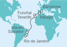 Itinerario del Crucero España, Portugal, Brasil - MSC Cruceros