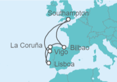 Itinerario del Crucero España, Portugal - Royal Caribbean