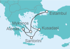 Itinerario del Crucero Grecia, Turquía - Royal Caribbean