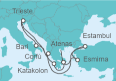 Itinerario del Crucero Italia, Grecia, Turquía - MSC Cruceros