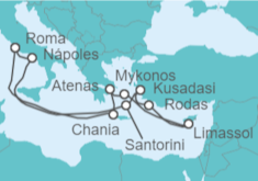 Itinerario del Crucero Italia, Grecia, Turquía, Chipre - Royal Caribbean