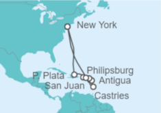 Itinerario del Crucero Puerto Rico, Santa Lucía, Antigua Y Barbuda, Saint Maarten, Islas Vírgenes - Reino Unido - Norwegian Cruise Line