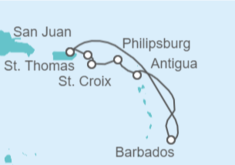 Itinerario del Crucero Islas Vírgenes - Eeuu, Saint Maarten, Antigua Y Barbuda, Barbados - Royal Caribbean
