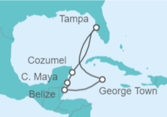 Itinerario del Crucero México, Belice, Islas Caimán - Royal Caribbean