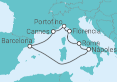 Itinerario del Crucero Francia, Italia - Celebrity Cruises