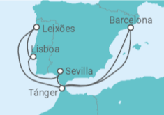 Itinerario del Crucero España, Portugal - Celebrity Cruises