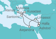 Itinerario del Crucero Turquía, Grecia, Egipto, Chipre, Israel - Celebrity Cruises