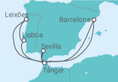 Itinerario del Crucero Portugal, España - Celebrity Cruises