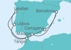 Itinerario del Crucero España, Portugal - Celebrity Cruises