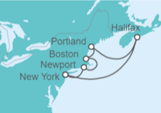 Itinerario del Crucero USA, Canadá - Princess Cruises