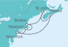 Itinerario del Crucero Canadá, USA - Princess Cruises