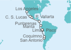 Itinerario del Crucero Costa Rica, México - Princess Cruises