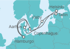 Itinerario del Crucero Dinamarca, Suecia, Estonia, Finlandia - Cunard