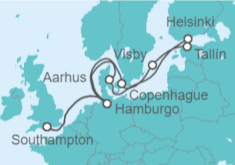 Itinerario del Crucero Alemania, Dinamarca, Suecia, Estonia, Finlandia - Cunard