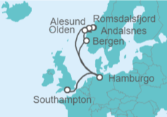 Itinerario del Crucero Alemania, Noruega - Cunard