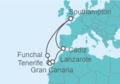 Itinerario del Crucero Islas Canarias - Cunard